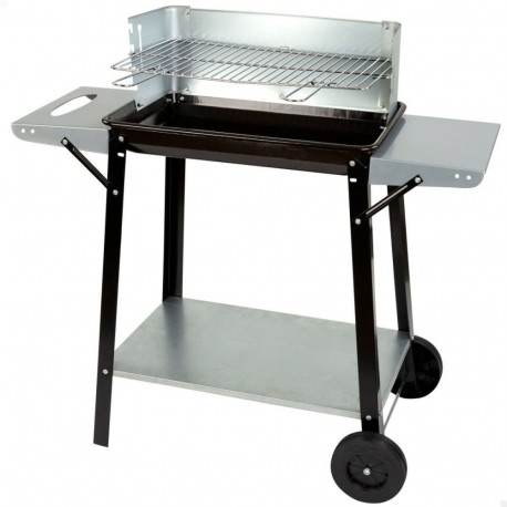 Söegrill Ratastega Aktive Emailitud metall 90 x 85 x 32 cm Must