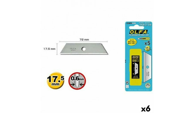 Knife Blade Olfa 17,5 mm (5 Pieces) (6 Units)