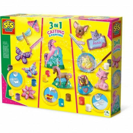 Play-Dough Komplekt SES Creative Molding and painting - 3 in 1