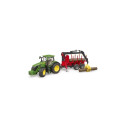 BRUDER John Deere 7R 350 metsahaagise ja 4 palgiga