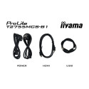 iiyama ProLite 27” optiliselt liimitud PCAP 10pt puuteekraaniga monitor IPS-paneeli tehnoloogiaga, s