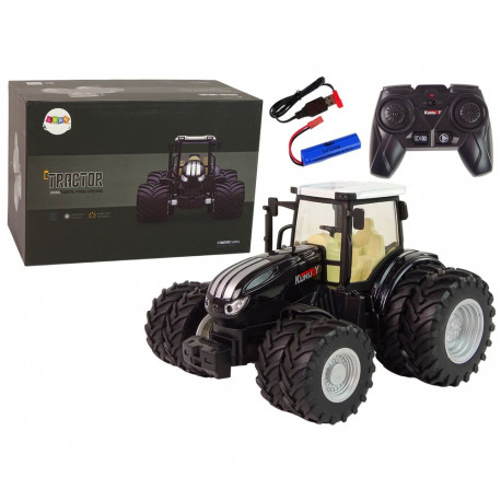 Traktor Zdalnie Sterowany R/C Czarny 2,4G Metal