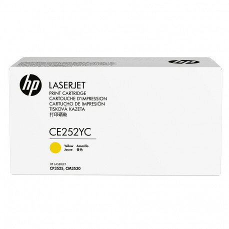 HP toner CE252Y Contract 504A high 7900pgs Color LaserJet CP3525/CM3530, yellow