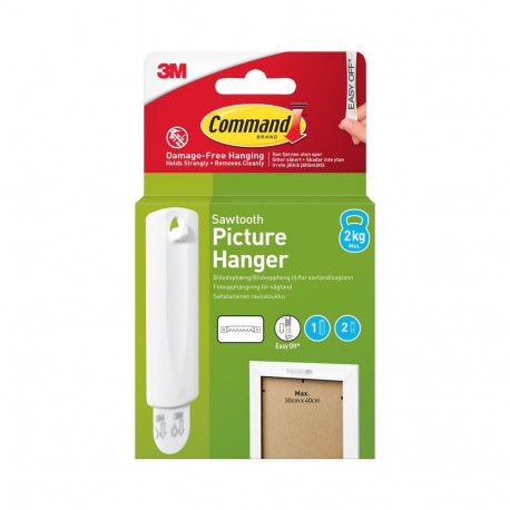 3M Command Sawtooth 1 Hook+2 Strips