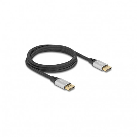 "DELOCK DisplayPort Kabel 16K 60 Hz 2m silber Metall"