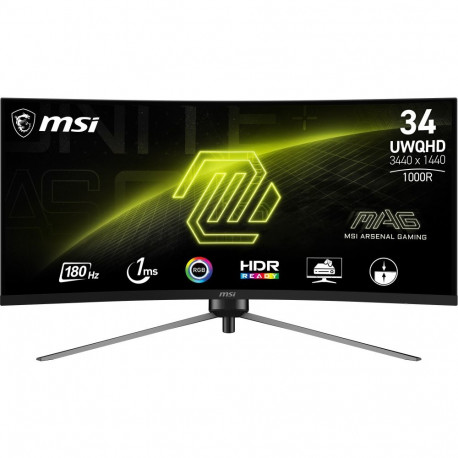 "34""(86.4cm)TFT MSI MAG 345CQRDE UWQHD 180Hz Curved retail"