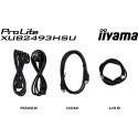 "61cm/24"" (1920x1080) iiyama ProLite XUB2493HSU-B7 16:9 FHD IPS 1ms 100Hz HDMI DP Speaker Pivot Bla