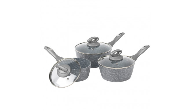 Salter BW02986G1EU7 Marblestone 3-Piece Saucepan Set - 16/18/20cm