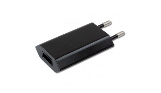Slim USB charger 230V - 5V/1A black