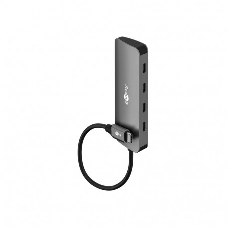 Goobay Slim 4-Port USB-Hub, USB-C–USB-C, 10 Gbit/s, hall | 76565