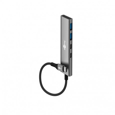 Goobay Slim 4-portiline USB jaotur, USB-C USB-C/USB-A, 5 Gbit/s | 76563