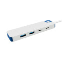 Hyper HyperDrive Flex 4-portiline USB-C kombopistik, valge/sinine | HD5200BUGL