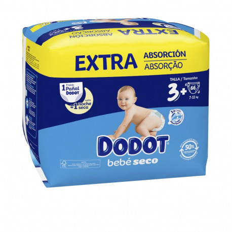 DODOT ETAPAS EXTRA talla 3 pañales 7-11 kg 66 u