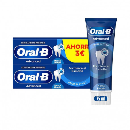 ORAL-B FORTALECE ESMALTE pasta dentífrica 2 x 75 ml