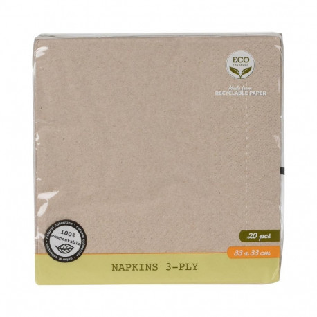 NAPKINS 33X33CM 16PCS 3ASS(FM)