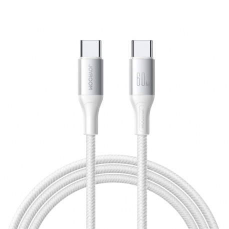 Joyroom S-A28 Flash Series 60W USB-C - USB-C Cable 1m - White