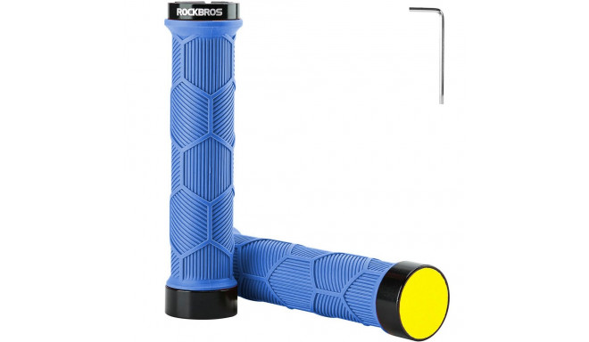 Rockbros 40720007003 bicycle grips with reflector - blue