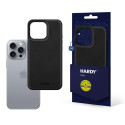 3mk Hardy Apple Silky Leather MagCase for Apple iPhone 16 Pro Max - Black