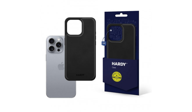 3mk Hardy Apple Silky Leather MagCase for Apple iPhone 16 Pro Max - Black