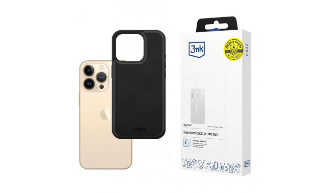 3mk Hardy Apple Silky Leather MagCase for Apple iPhone 13 Pro Max - Black