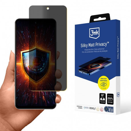 3mk Silky Matt Privacy Privacy Screen Protector for Vivo Y19s