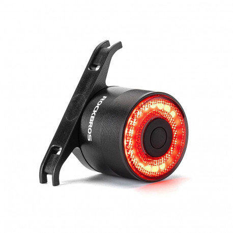 Rockbros Q3 Rear Bike Light with Smart Stop System - Black