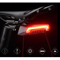 Rockbros LKWD-R1 Rear Bike Light with Laser and Remote Control + Micro USB - USB-A Cable - Black