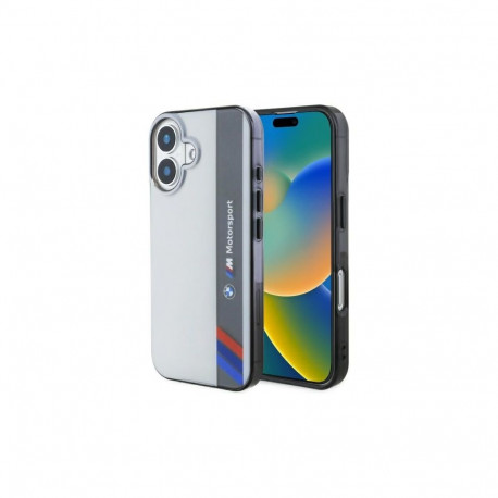 BMW Motosport IML Vertical Stripe iPhone 16 Case - Gray