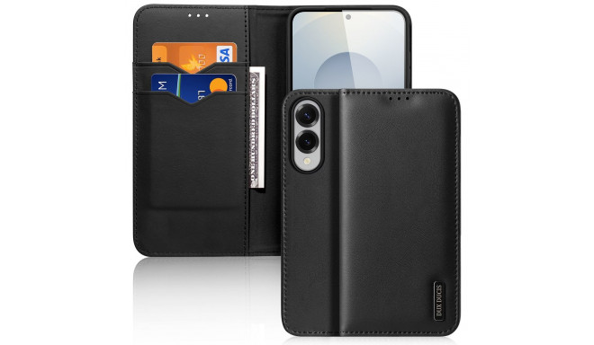 Dux Ducis Hivo Samsung Galaxy S25 Edge Case with Flip and RFID Protection - Black