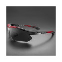 Rockbros 10001 polarizing cycling glasses - black and red