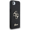Guess Fixed Glitter Big 4G case for iPhone 16e - black