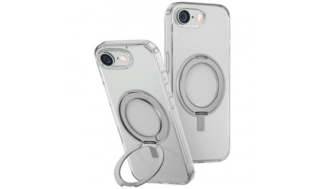 Uniq Swivix 360 Rotating Kickstand Case for iPhone 16e - Transparent