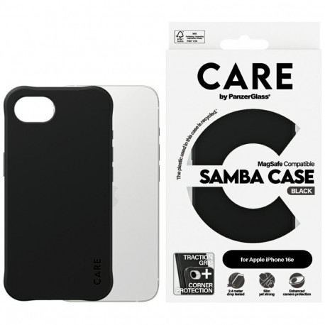 CARE by PanzerGlass Fashion MagSafe iPhone 16e Case - Black