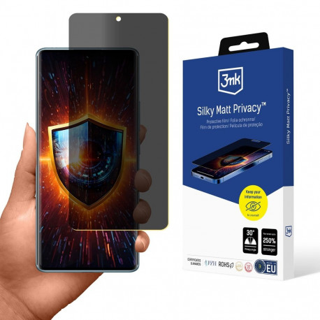 3mk Silky Matt Privacy Screen Protector for Xiaomi Redmi Note 14 Pro 4G