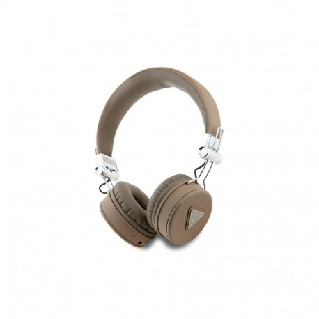 Guess Bluetooth ENC GUBH70PGTSPSW Brown Grained Classic Round Shape Headphones