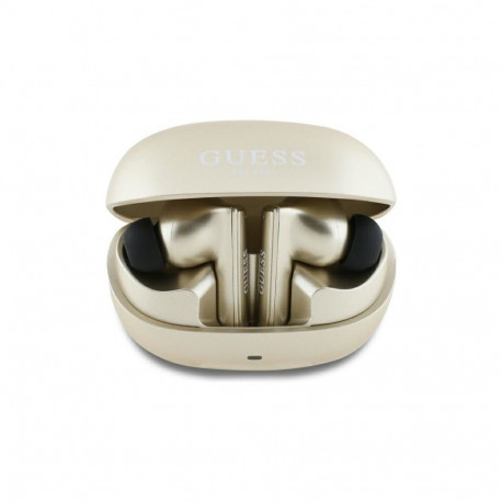 Guess Bluetooth headphones GUTWST88MCTGD TWS + docking station gold/gold Capsule Printed Logo