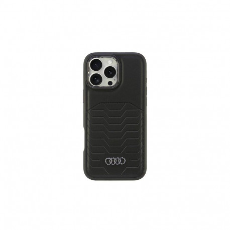 Audi Synthetic Leather MagSafe iPhone 16 Pro Max 6.9" black/black hardcase AU-TPUPCMIP16PM-GT/D3-BK