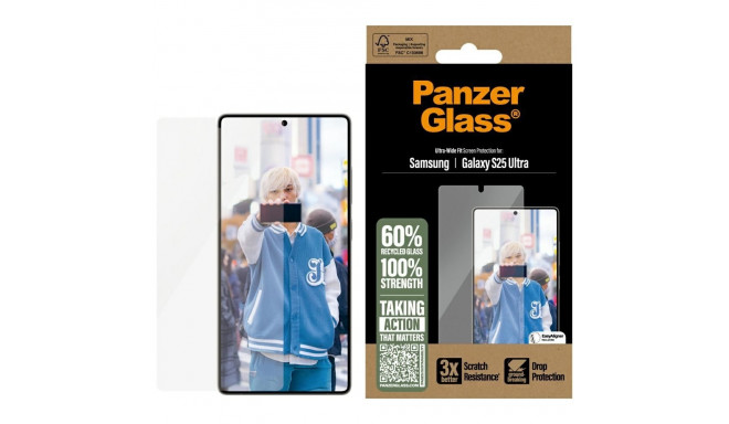PanzerGlass Ultra-Wide Fit Tempered Glass for Samsung Galaxy S25 Ultra