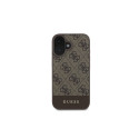 Guess 4G Bottom Stripe iPhone 16 Case - Brown