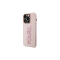 Karl Lagerfeld 3D Rubber Glitter Logo case for iPhone 15 Pro Max - pink Karl Lagerfeld 3D Rubber Glitter Logo case for iPhone 15 Pro Max - pink