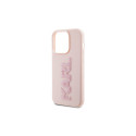 Karl Lagerfeld 3D Rubber Glitter Logo case for iPhone 15 Pro Max - pink Karl Lagerfeld 3D Rubber Glitter Logo case for iPhone 15 Pro Max - pink