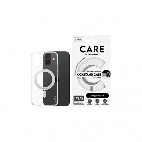CARE by PanzerGlass Feature Kickstand Case iPhone 16 6.1" silver/silver MagSafe 1325