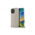 Guess Grained Ring MagSafe case for iPhone 16 Pro - beige