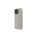 Guess Grained Ring MagSafe case for iPhone 16 Pro - beige
