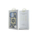 Guess IML Peony On 4G Background MagSafe Case for iPhone 16 Pro - Blue