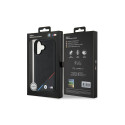 BMW M Perforated Tricolor Line MagSafe iPhone 16 Case - Black