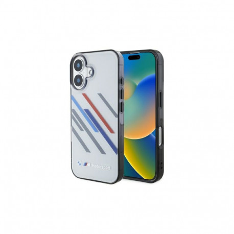 BMW Motosport IML Random Stripes iPhone 16 Case - Gray