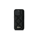 Guess Quilted Metal Logo iPhone 16 Pro Case - Black
