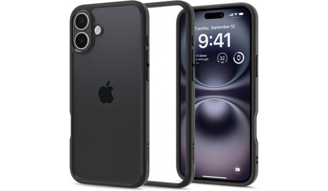 Spigen Ultra Hybrid iPhone 16 Case - Matte Black