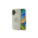 Guess Fixed Glitter Big 4G iPhone 16 Case - Gold
